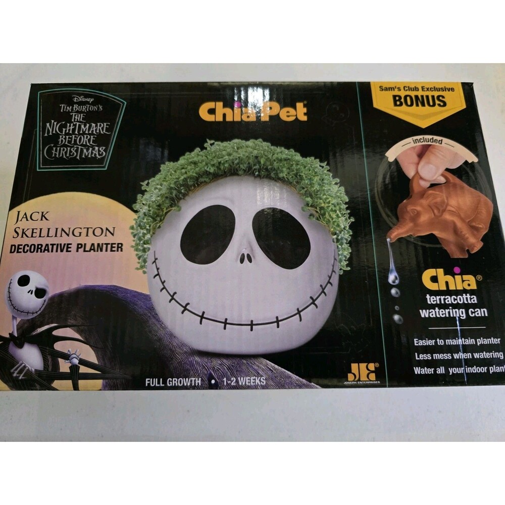 New In Box Disneys Jack Skellington Chia Pet Planter Nightmare Before Christmas